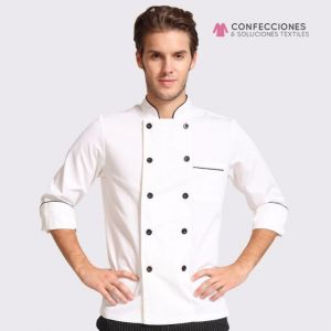 uniformes chef botones combinados