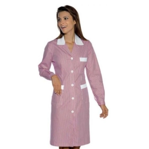 bata para uniforme para domestica color vino
