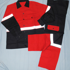 camisas con cinta reflectiva combinada con rojo y negro