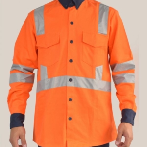 camisas con cinta reflectiva naranja con cinta gris