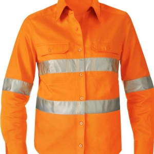 camisas con cinta reflectiva naranja con cinta gris completa